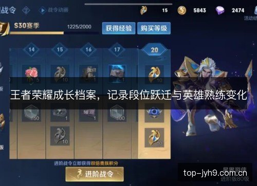王者荣耀成长档案，记录段位跃迁与英雄熟练变化